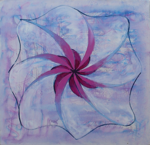 Click here to view Blue Pinwheel Flower by Mary Ellen Mogee