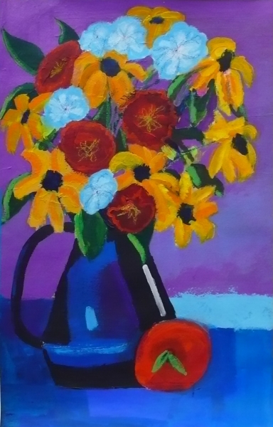 Vase with Flowers by Mary Ellen Mogee