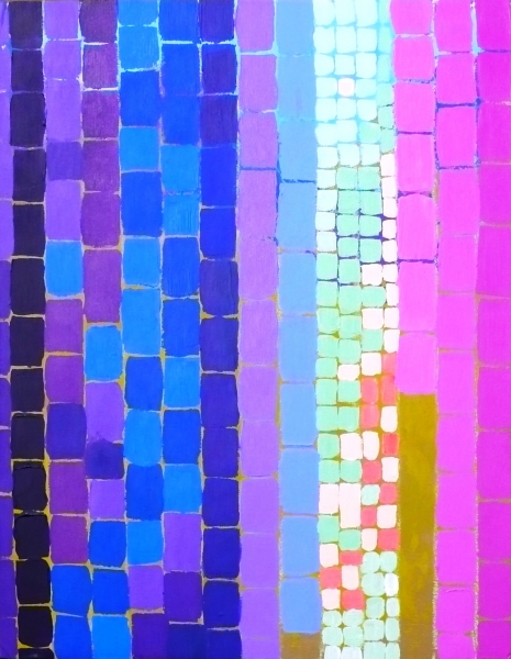 Wisteria in the manner of Alma Thomas by Mary Ellen Mogee