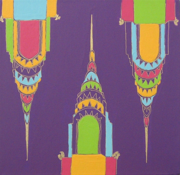 Chrysler Building x 3 by Mary Ellen Mogee