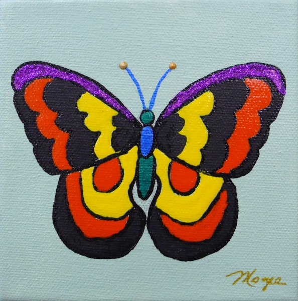 Click here to view Small Butterfly on Green #2 by Mary Ellen Mogee