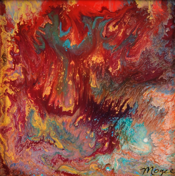 Inexpressible (formerly 8x8 pour #1) by Mary Ellen Mogee